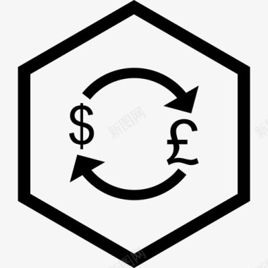 英镑兑美元货币业务图标图标