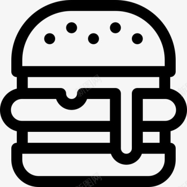 汉堡烤肉53直系图标图标