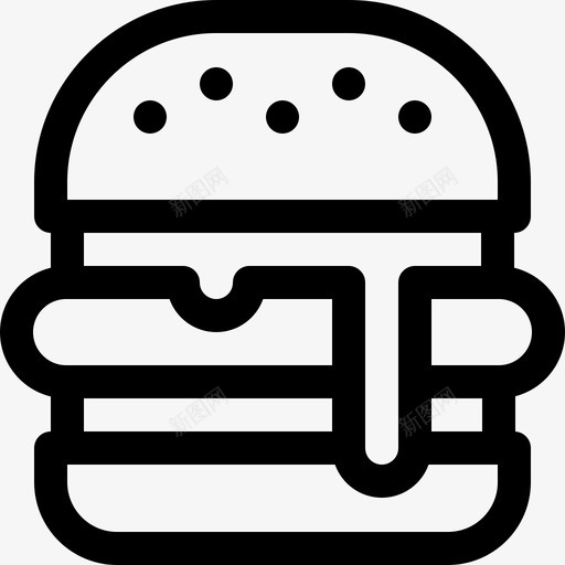 汉堡烤肉53直系图标svg_新图网 https://ixintu.com 汉堡 烤肉 直系