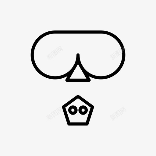 潜水眼镜面罩图标svg_新图网 https://ixintu.com 氧气 潜水 眼镜 面罩