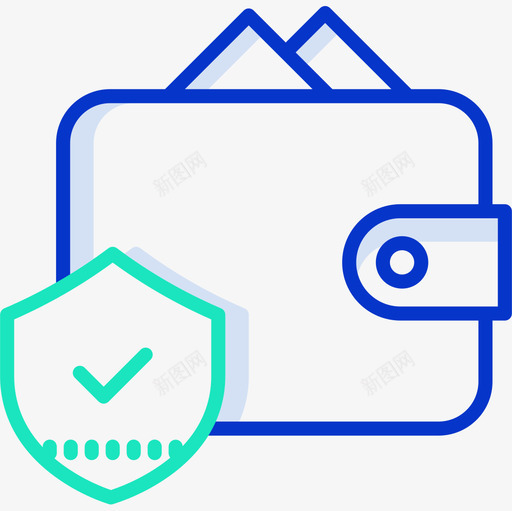 钱包安全15轮廓颜色图标svg_新图网 https://ixintu.com 安全 轮廓 钱包 颜色