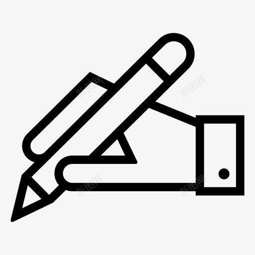 写字的手文件留言图标svg_新图网 https://ixintu.com 写字 文件 留言 铅笔