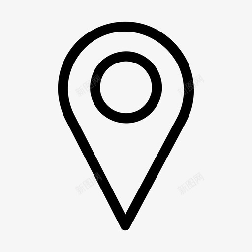 地图针位置标记图标svg_新图网 https://ixintu.com 位置 地图 标记