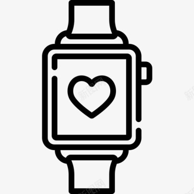 智能手表love92直线型图标图标