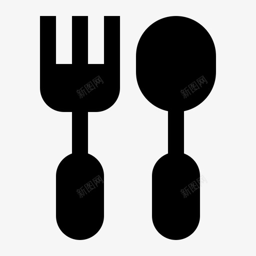 餐厅叉子勺子图标svg_新图网 https://ixintu.com 勺子 叉子 度假 旅行 铭文 餐厅