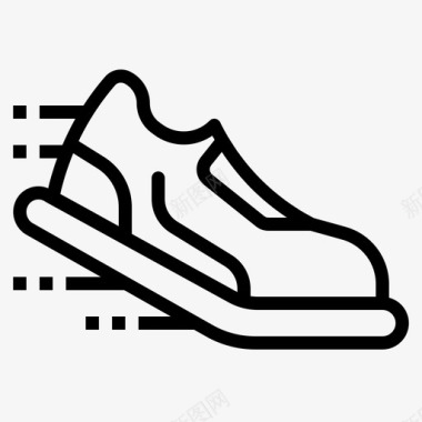 跑鞋健身鞋图标图标