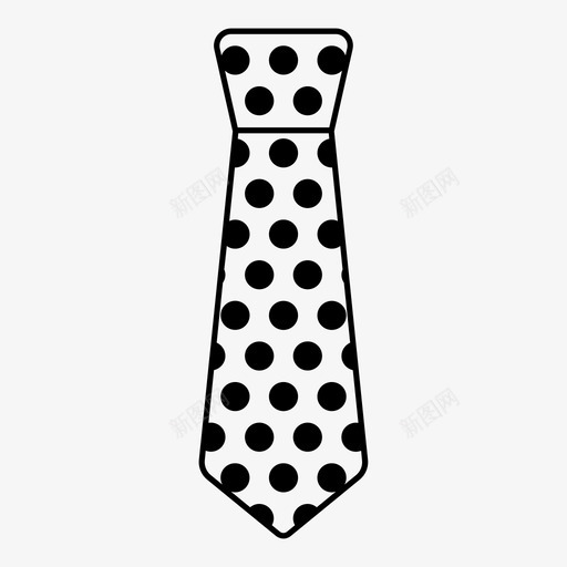 圆点领带服装商务图标svg_新图网 https://ixintu.com 商务 圆点 服装 西装 领带