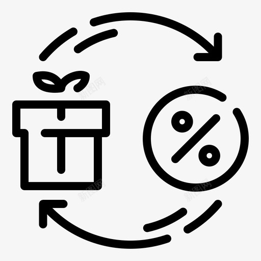 折扣礼品礼盒图标svg_新图网 https://ixintu.com 价格 圈大 折扣 时尚 甩卖 礼品 礼盒