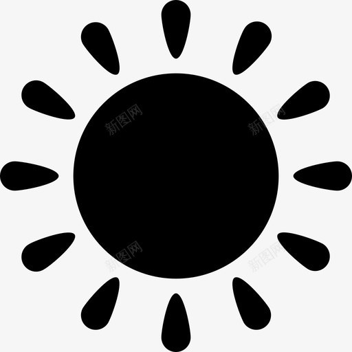 太阳白天夏天图标svg_新图网 https://ixintu.com 固体 图标 夏天 天气 太阳 白天