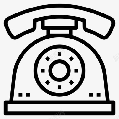 电话旧的复古的图标图标