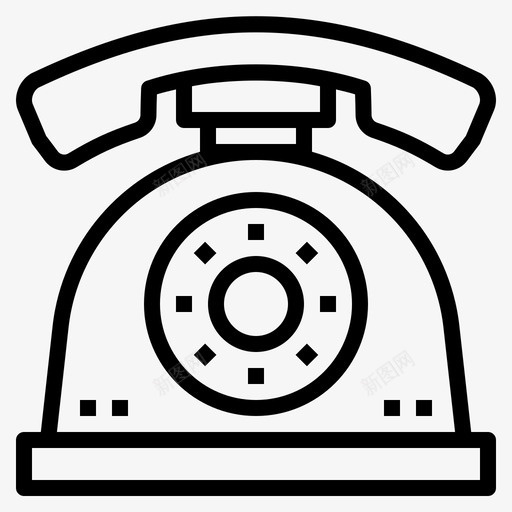 电话旧的复古的图标svg_新图网 https://ixintu.com 复古 小玩意 戒指 旧的 电话