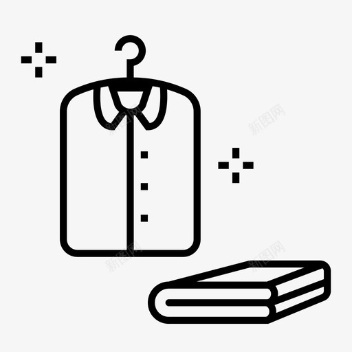 折叠衣服干净领衬衫图标svg_新图网 https://ixintu.com bnb 干净 折叠 衣服 衬衫