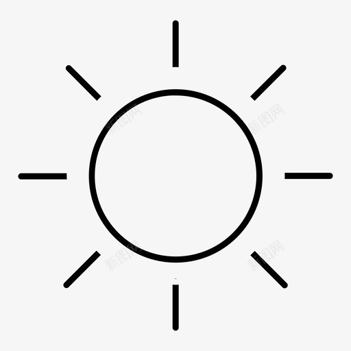 亮度对比度光线图标svg_新图网 https://ixintu.com 亮度 光线 对比度 阳光