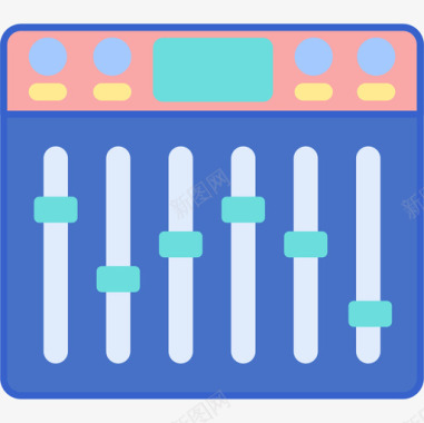 均衡器音乐105线性颜色图标图标