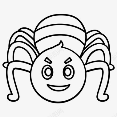 蜘蛛小妞孩子图标图标