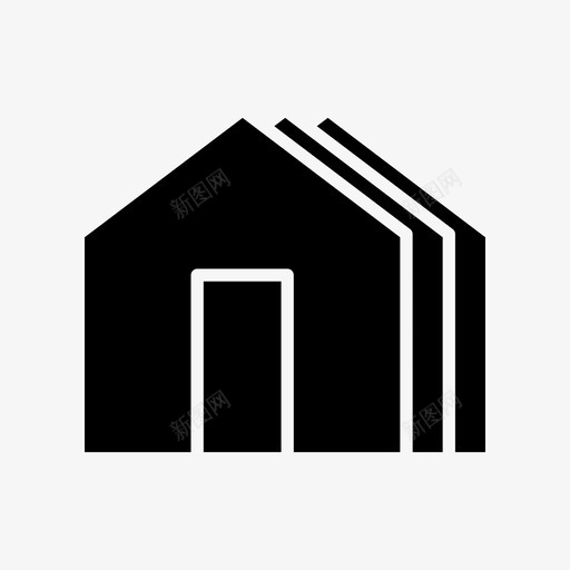 房子建筑物生意图标svg_新图网 https://ixintu.com 建筑物 房地产 房子 生意
