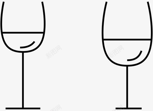 酒杯法式葡萄图标图标