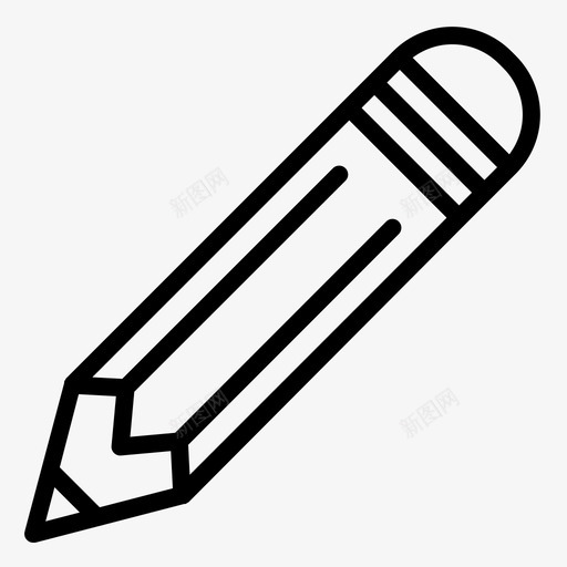 铅笔编辑书写图标svg_新图网 https://ixintu.com 书写 套装 必备 编辑 铅笔