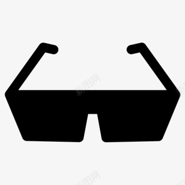 3d眼镜护栏绳电影图标图标