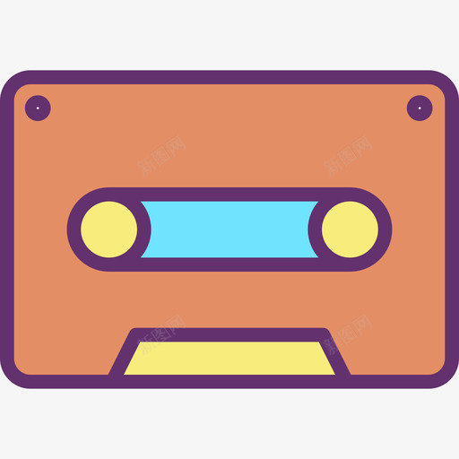 盒式磁带音乐111线性彩色图标svg_新图网 https://ixintu.com 彩色 盒式 磁带 线性 音乐