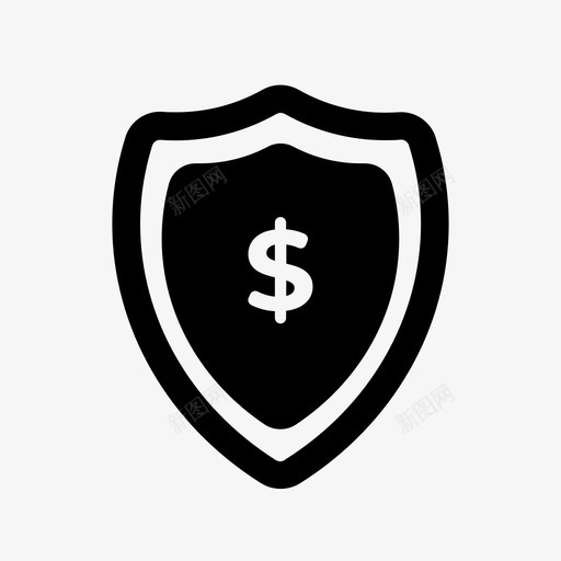 盾牌美元保护安全图标svg_新图网 https://ixintu.com 保护 安保 安全 盾牌 美元 货币