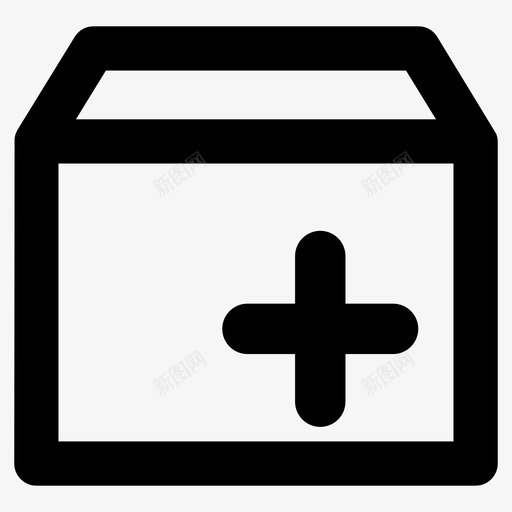 箱添加箱纸板箱图标svg_新图网 https://ixintu.com 新订单 添加 清单 纸板 订单