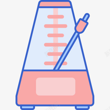 节拍器音乐105线性颜色图标图标