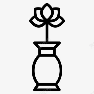 花盆装饰品植物图标图标