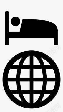 酒店旅社星球图标图标