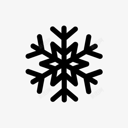 雪花寒冷天气预报图标svg_新图网 https://ixintu.com 天气 天气预报 寒冷 雪花