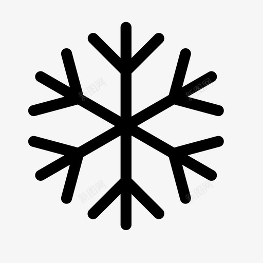 雪假日雪花图标svg_新图网 https://ixintu.com 下雪 假日 健康 冬天 天气 科学 雪花