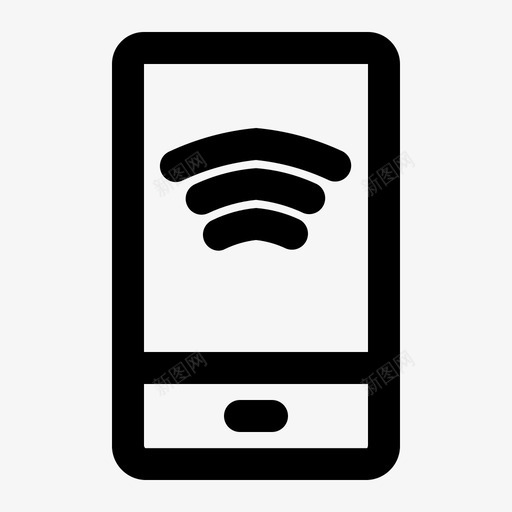 wifi手机信号图标svg_新图网 https://ixintu.com 信号 咖啡店 手机 技术 无线 线路