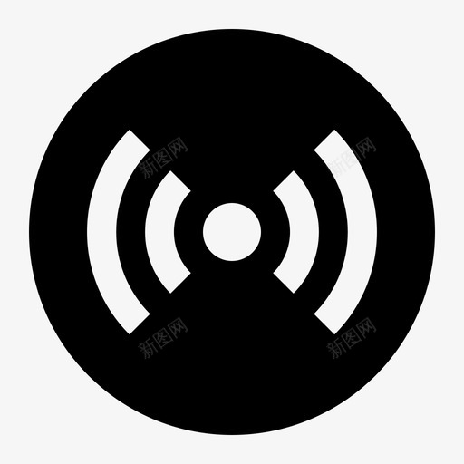 收音机媒体信号图标svg_新图网 https://ixintu.com solid 信号 媒体 播放器 收音机 无线 音乐