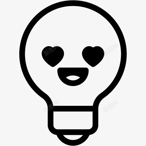 爱表情情感图标svg_新图网 https://ixintu.com 情感 感觉 灯泡 表情