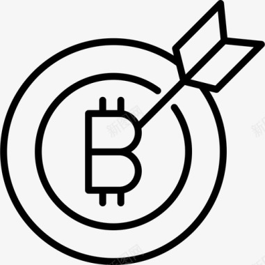 目标比特币加密货币概述图标图标