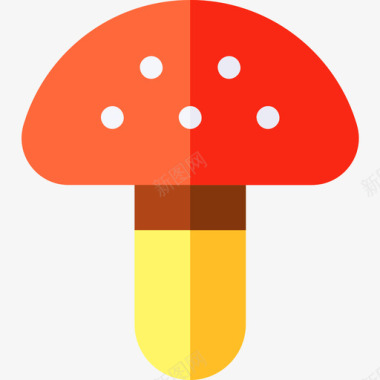 蘑菇农业25扁平图标图标