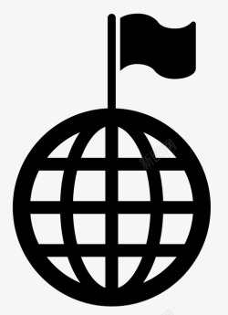 普遍民族主义旗帜全球性图标高清图片