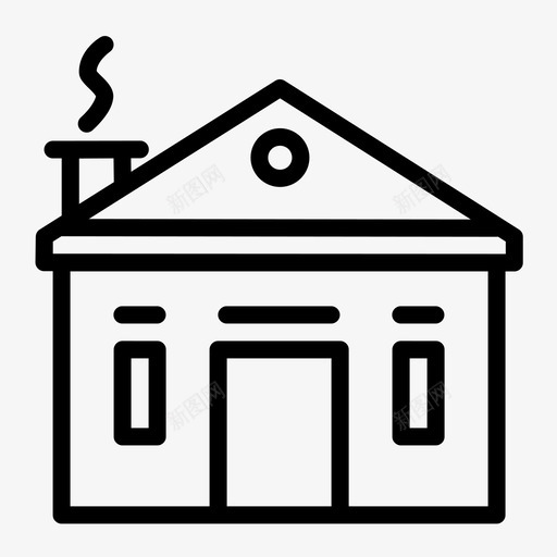 家小屋房子图标svg_新图网 https://ixintu.com 冬天 小屋 房子 轮廓
