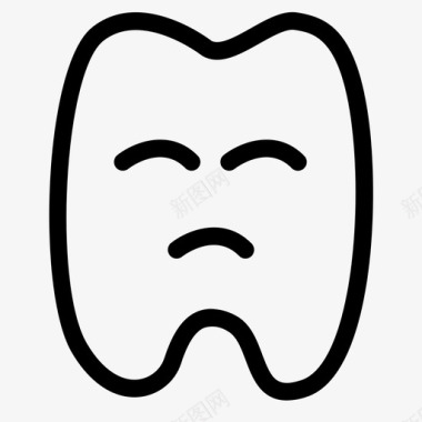 牙齿犬齿牙科图标图标