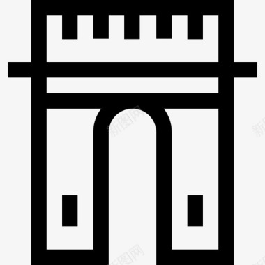 拱门城市47直线图标图标