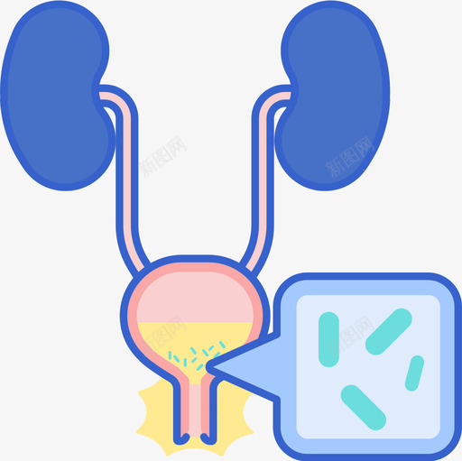 尿路感染健康50线颜色图标svg_新图网 https://ixintu.com 健康 尿路 感染 颜色