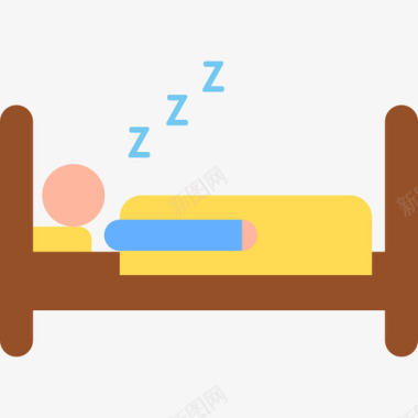 睡眠爱好和自由时间15颜色图标图标