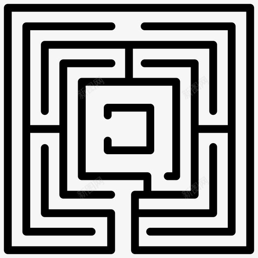 经典迷宫迷宫迷宫游戏图标svg_新图网 https://ixintu.com 图标 拼图 游戏 线图 经典 迷宫