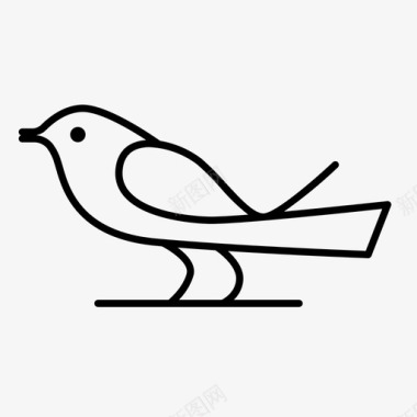埃及鸟绘画象形图图标图标