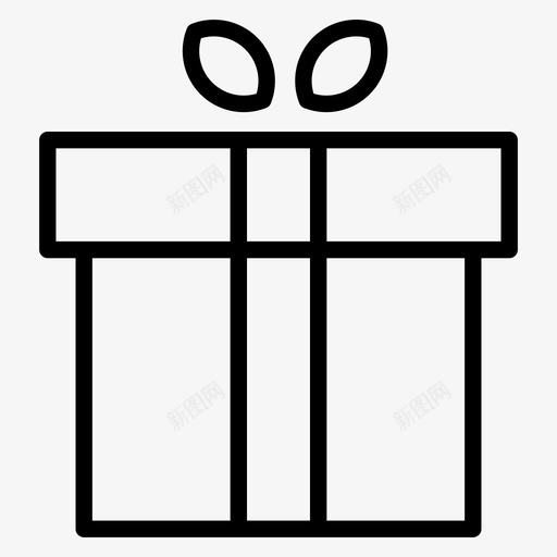 礼物生日赠品图标svg_新图网 https://ixintu.com 25个 图标 生日 礼物 线路 购买 购物 赠品