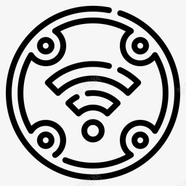 Wifi用户界面69线性图标图标