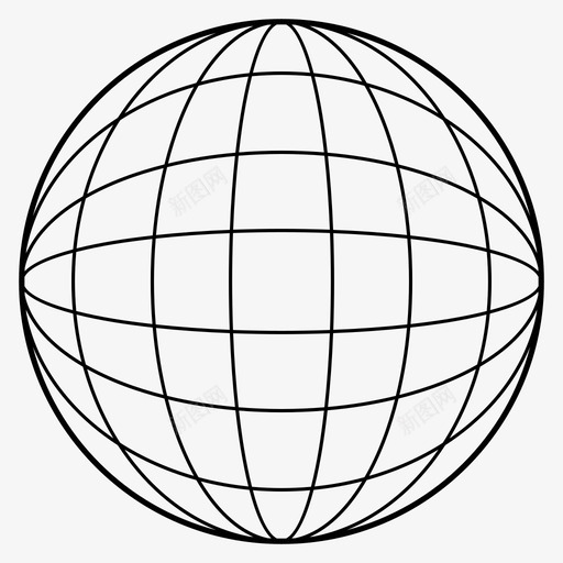 球体几何形状图标svg_新图网 https://ixintu.com 几何 形状 球体 线框
