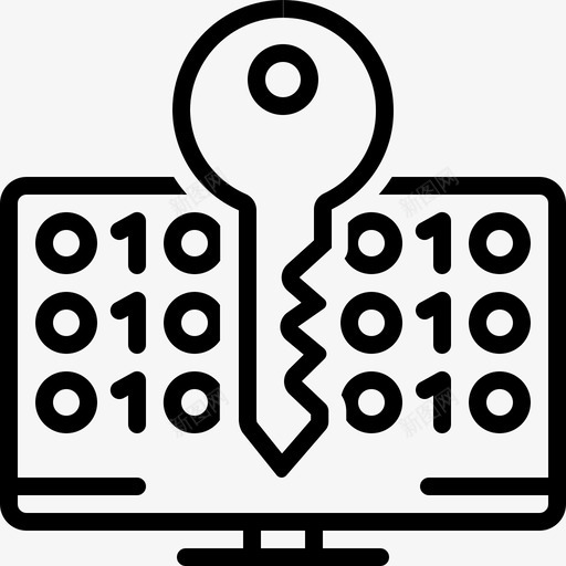 解密网络安全技术图标svg_新图网 https://ixintu.com 技术 网络安全 解密 解读