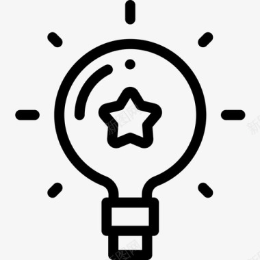 灯泡赢21线性图标图标