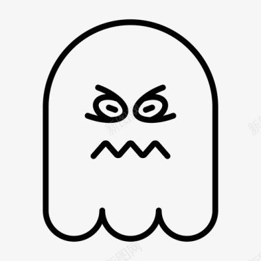 幽灵愤怒表情图标图标